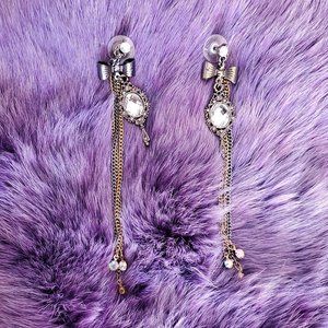 Betsey Johnson Mirror Dangle Earrings